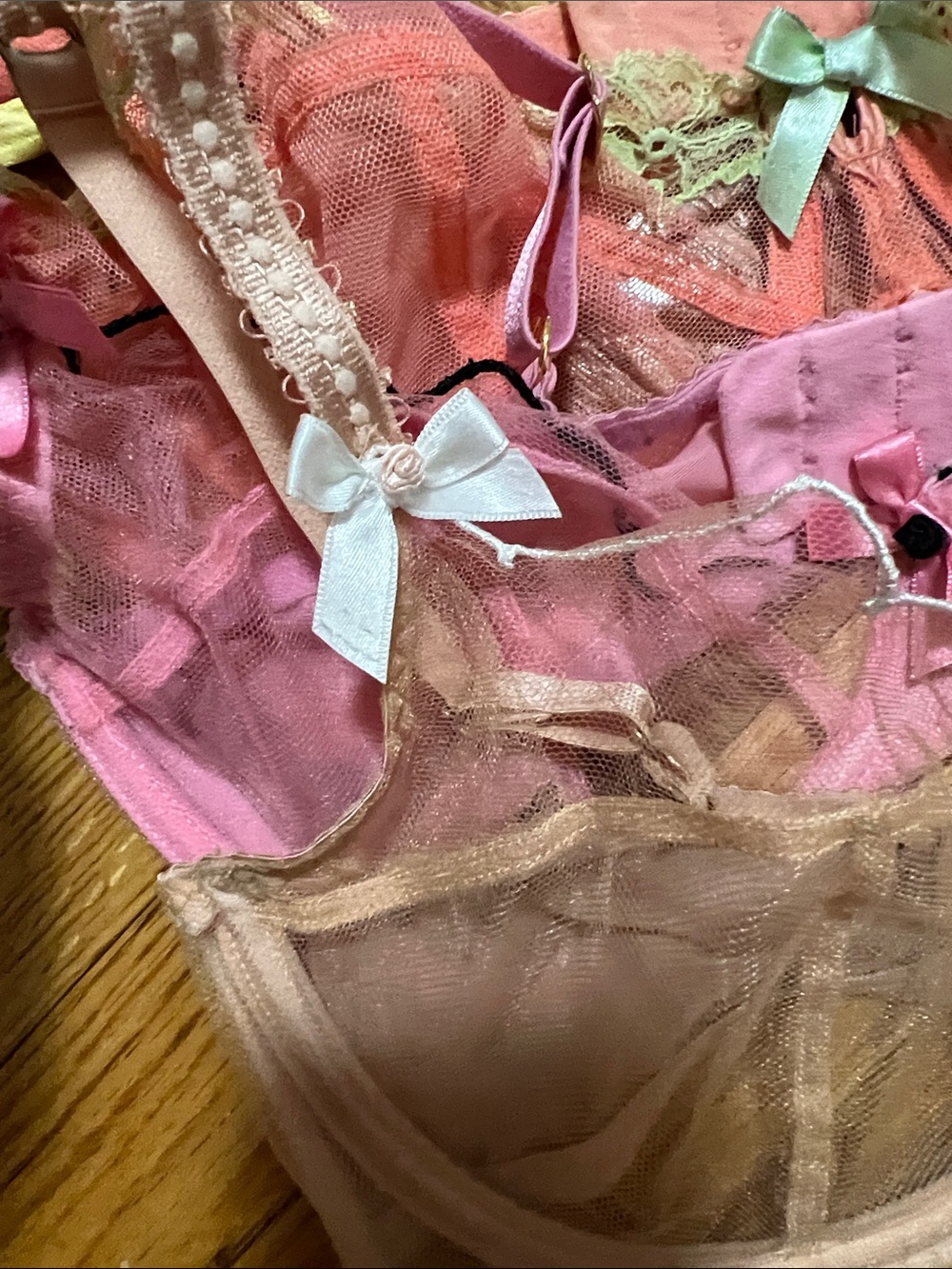 Agent Provocateur Multi-Color Sheer Mesh Balconette Bras / Set of 5 - Picture 6 of 8